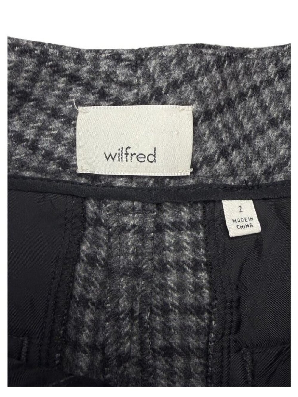 WILFRED Aritzia Jallade High Waisted Cashmere Wool Blend Pant Sz 2 Gray - Picture 4 of 6